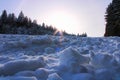 Snowy ski slope below JeÃÂ¡tÃâºd